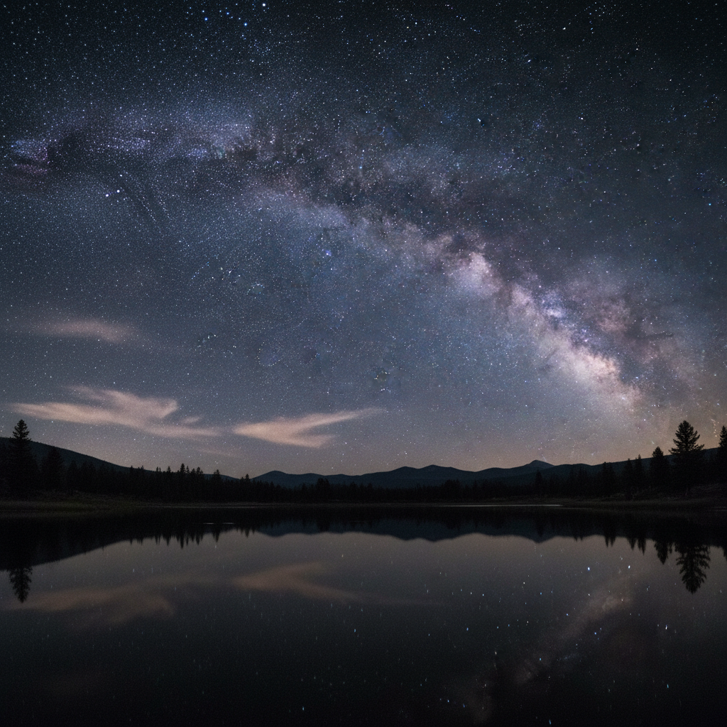 A image with sky full of stars, or vision of the galaxy, given a relaxing, comfor vib, image size needs to be square.